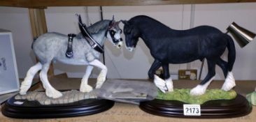 Country Artists, Country Legacy, 01433 Shire gelding & 01475 Clydesdale in plough harness
