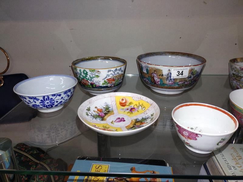 A collection of Chinese pottery bowls - Image 2 of 3