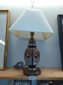 An oriental style table lamp (51cm high) COLLECT ONLY