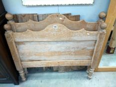 A pair of French pine single bed ends. COLLECT ONLY.