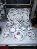 A 47 piece Royal Albert Lavender rose dinner set. No teacups. COLLECT ONLY.