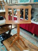 A modern adjustable wooden music stand (COLLECT ONLY)