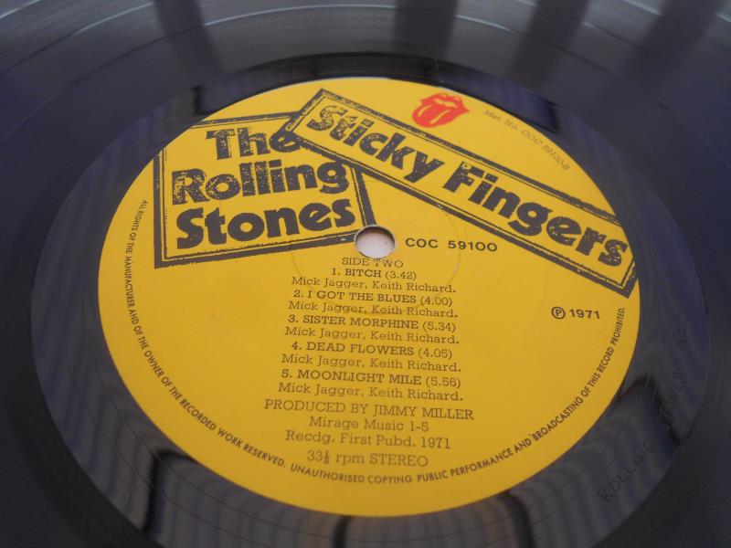 Rolling Stones - Sticky Fingers UK 1st press LP record COC 59100 VG+ Matrix TML ROLLING STONES - Image 8 of 10