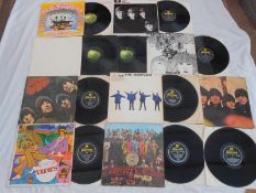 Collection Of original Beatles albums X 9 all UK 1st and early presses Excellent condition. All