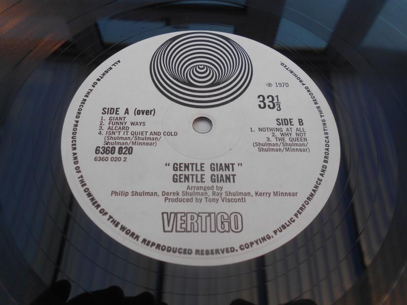 Gentle Giant ? Gentle Giant. UK 1st press Record LP Vertigo Swirl. 6360020 1Y-1 and 2Y-1 NM The - Image 7 of 11