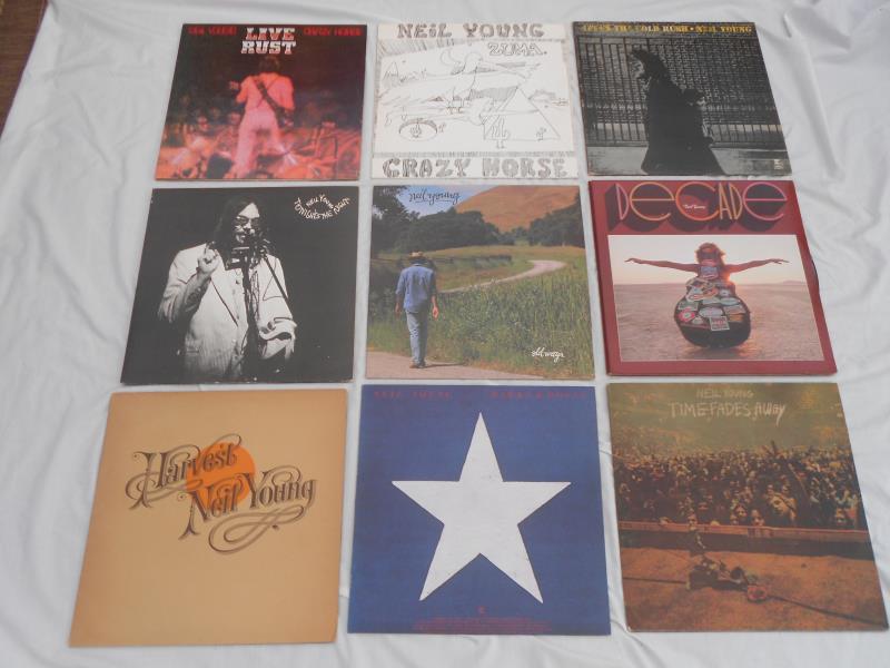 Neil Young collection x 9. All Original LPs In amazing excellent plus to near mint condition