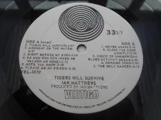 Ian Matthews ? Tigers will Survive US 1st press vertigo swirl record LP VEL 1010 A-M2 and B-M2 EX+