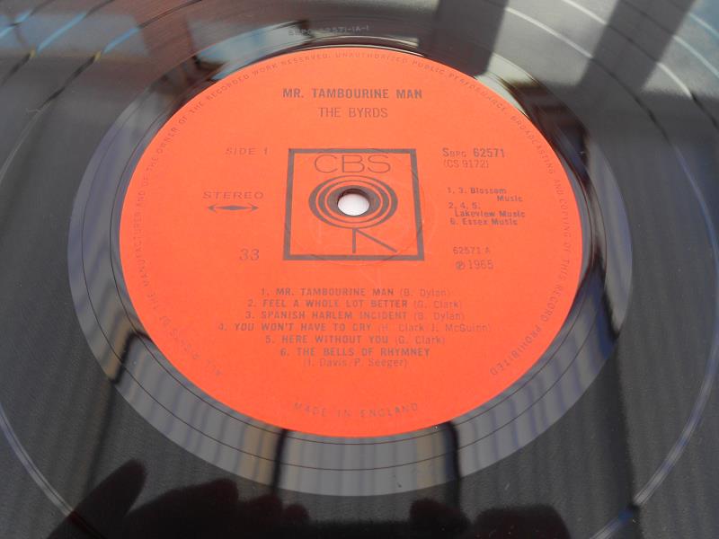 The Byrds ? Mr Tambourine Man UK 1st press LP SBPG 62571 1A-1 and 1B-1 NM The vinyl is in near - Image 7 of 11