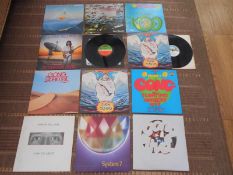 Steve Hillage and Gong LP collection X 11. Vinyl Excellent, Sleeves VG+ to EX