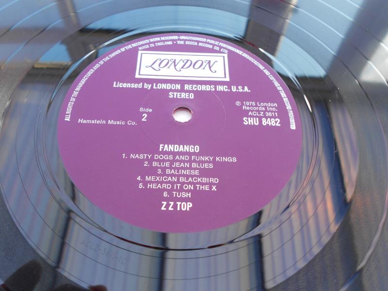 ZZ Top ? Fandango UK 1st press record LP SHU 8482 ACLZ-3610-1C and 3611-1C NM The vinyl is in near - Image 8 of 11