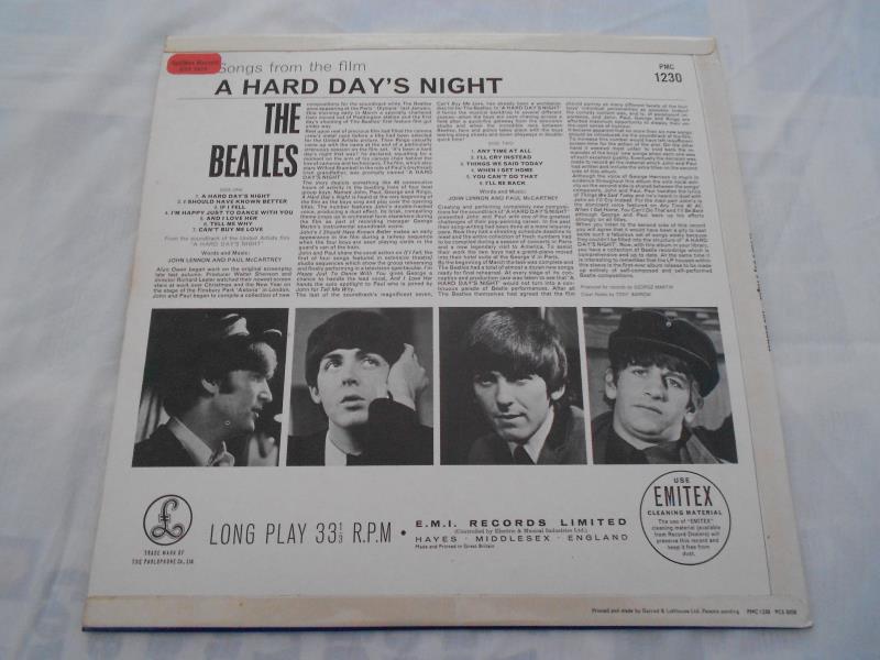 The Beatles - A Hard Days Night UK 1st press Record LP PMC 1230 XEX 481 3N XEX 482 3N EX+ NM The - Image 7 of 7