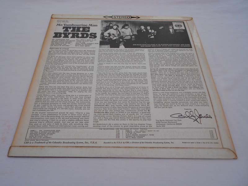 The Byrds ? Mr Tambourine Man UK 1st press LP SBPG 62571 1A-1 and 1B-1 NM The vinyl is in near - Image 5 of 11