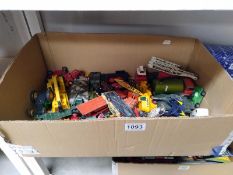 A box of play worn Dinky, Corgi & Matchbox Die cast toys