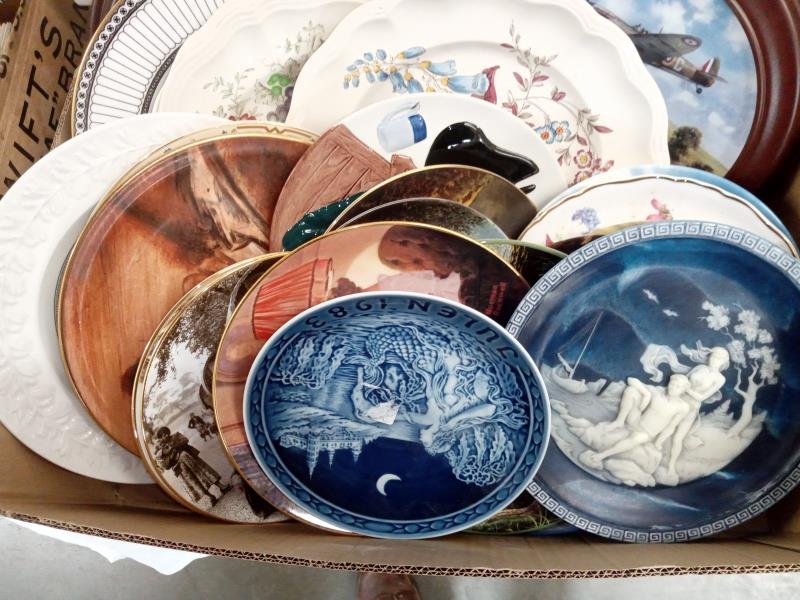 A box of collectors plates with boxes - Image 2 of 2