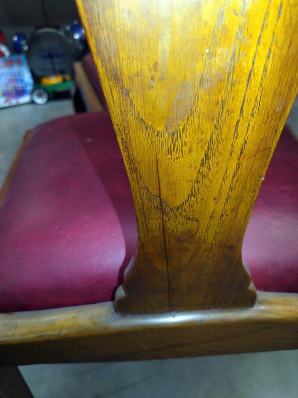 A set of Edwardian oak high back dining chairs. COLLECT ONLY. - Image 2 of 5