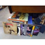 A box of LP's including a signed Shirley Bassey