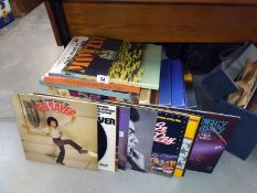 A box of LP's including a signed Shirley Bassey