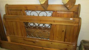 A good quality five foot pine bed frame, COLLECT ONLY.