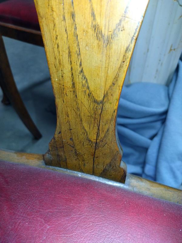 A set of Edwardian oak high back dining chairs. COLLECT ONLY. - Image 3 of 5