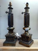 A pair of vintage spelter table lamps height 52cm COLLECT ONLY