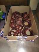 A quantity of Edwardian/Victorian curtain rings