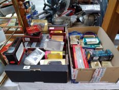 A large lot of empty toy vehicle boxes including Hornby, Matchbox & EFE etc.