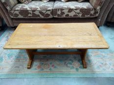 An oak coffee table 103 cm x 48cm x 42cm