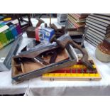 A good lot of woodwork tools including a vintage brace & Stanley plane