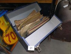 A vintage case containing classical 78s