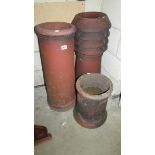 Three old chimney pots, various heights, COLLECT ONLY.