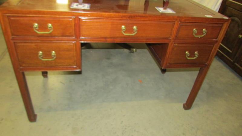 A mahogany writing desk. COLLECT ONLY.
