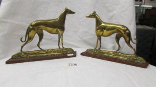 A pair of brass greyhounds, Col. Norths Fullerton and Faradon Ferry.