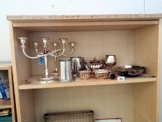 A quantity of metal ware and silver plated items.