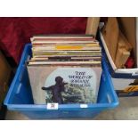 A quantity of LP records including Strauss, Brahms & Mozart etc.