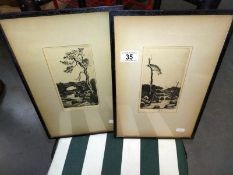 2 good signed engravings
