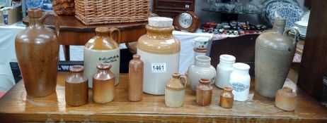 A selection of stoneware jars and flagons, COLLECT ONLY.