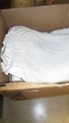 A box of assorted linen.