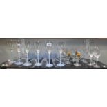 A quantity of frosted stem glassware including champagne flutes etc. COLLECT ONLY