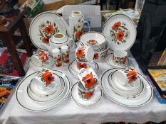 A vintage 36 piece 'Poppy' dinner set by Meakin COLLECT ONLY