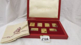 A cased set of silver (925) 25th anniversary of Queen Elizabeth 1953-1978 postage stamps.