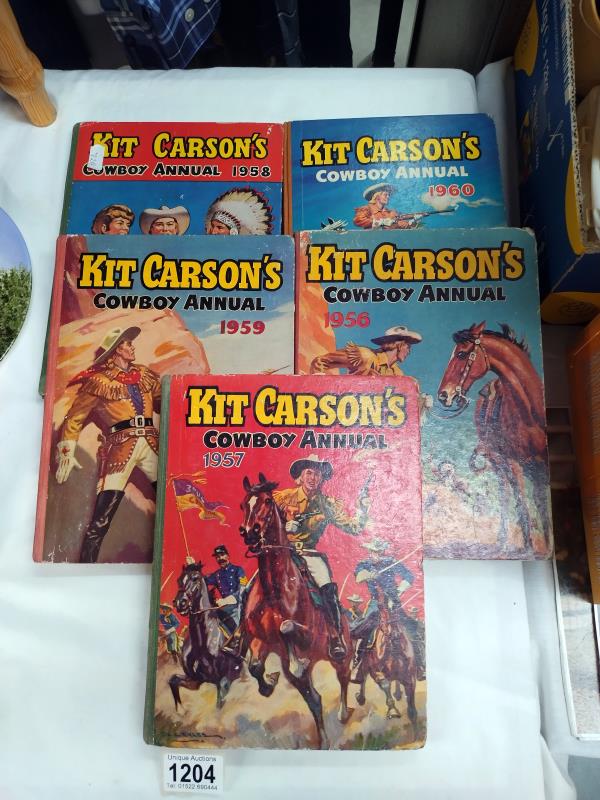 5 Kit Carson's cowboy annuals 1956-1960 - Image 2 of 2