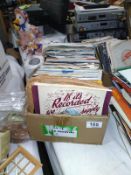 A box of 45's, including The Cars, Kajagoogoo, ELA etc.