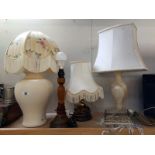 A quantity of lamps