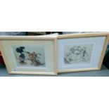 2 Disney framed & glazed prints 'Pluto's purchase & The Pointer