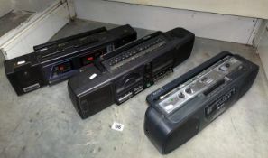 A Sony Philips and Samsung radio cassette player. Untested