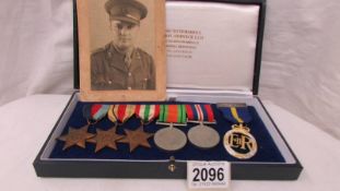 Two WW2 medals, five stars and a Queen Elizabeth II Army Emergence Reserve medal.