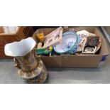 A quantity of miscellaneous items including plates & bowl etc.