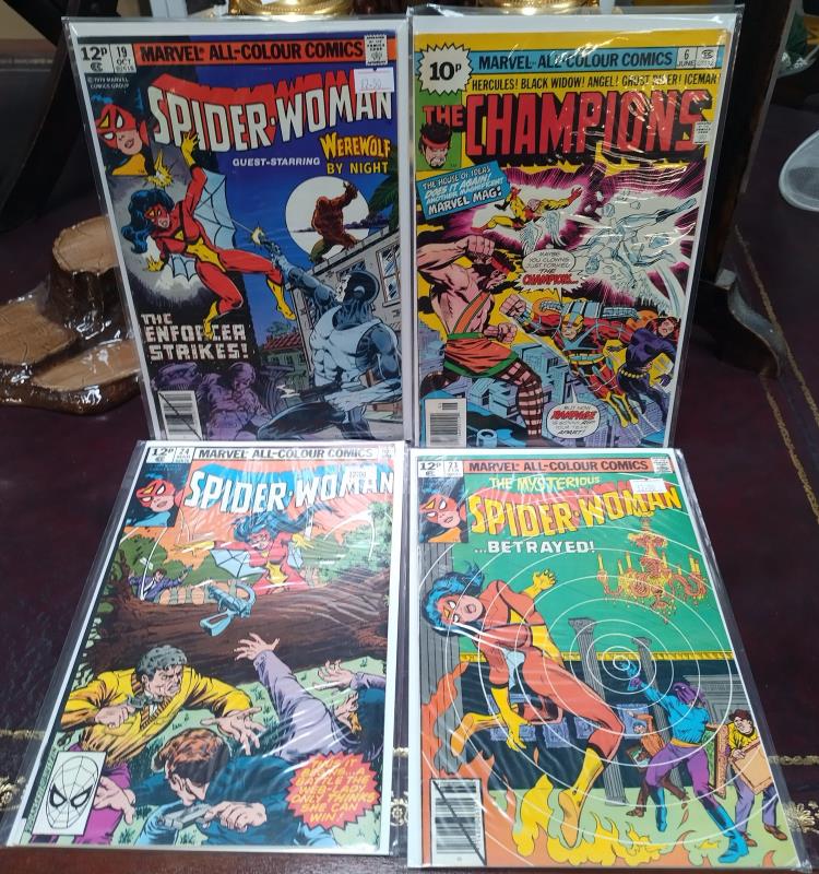 A collection of bronze age/ 1980 marvel comics including The Champions 4,5,6, The Spider Woman 5, - Image 5 of 6