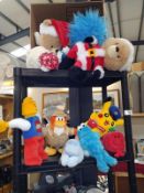 2 shelves of 'as new' soft toys