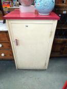 A 1950's kitchen cupboard. 61cm x 58cm x Height 94cm. COLLECT ONLY.
